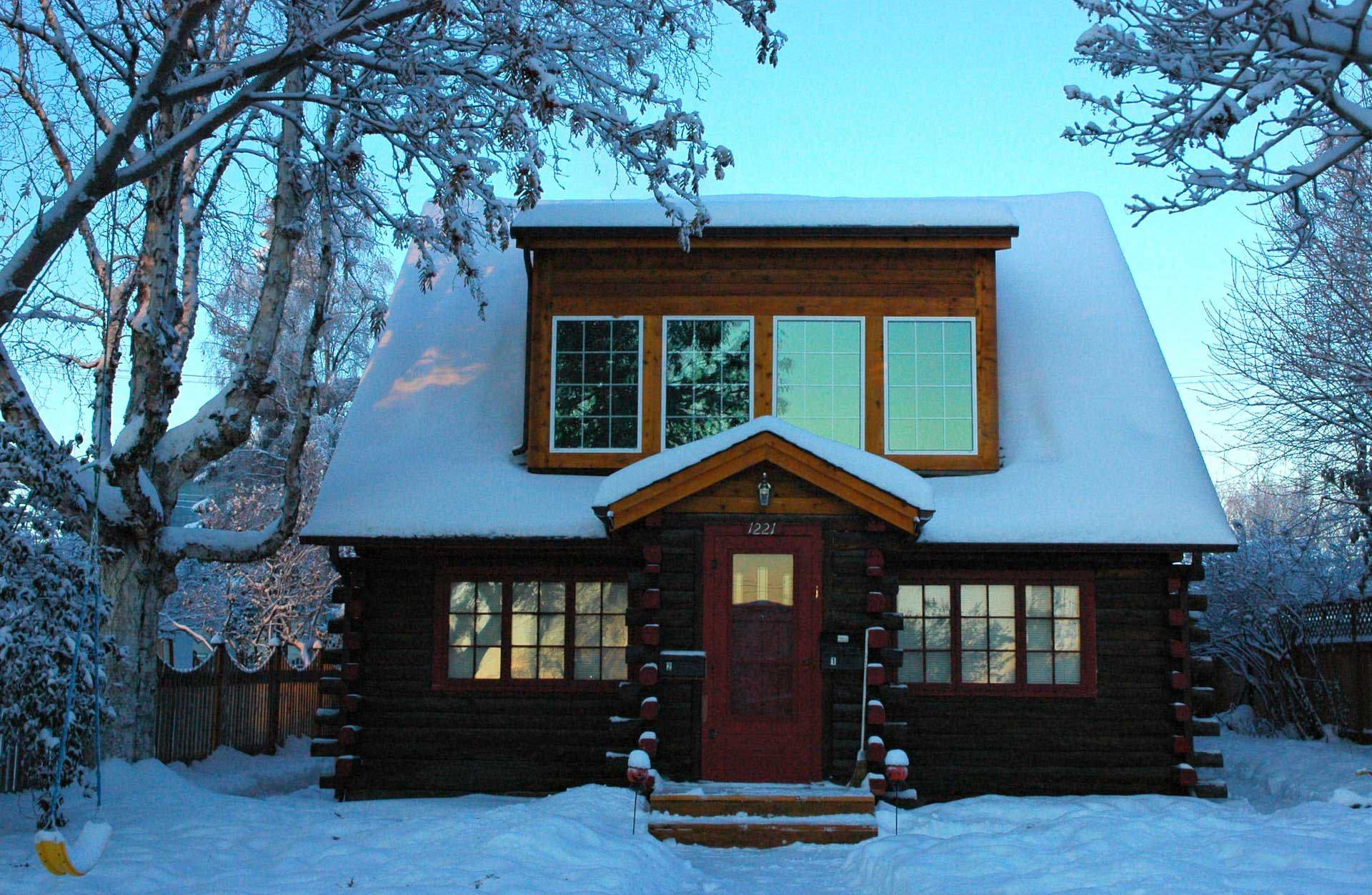 fritidshus, vinter, vinterbeklätt